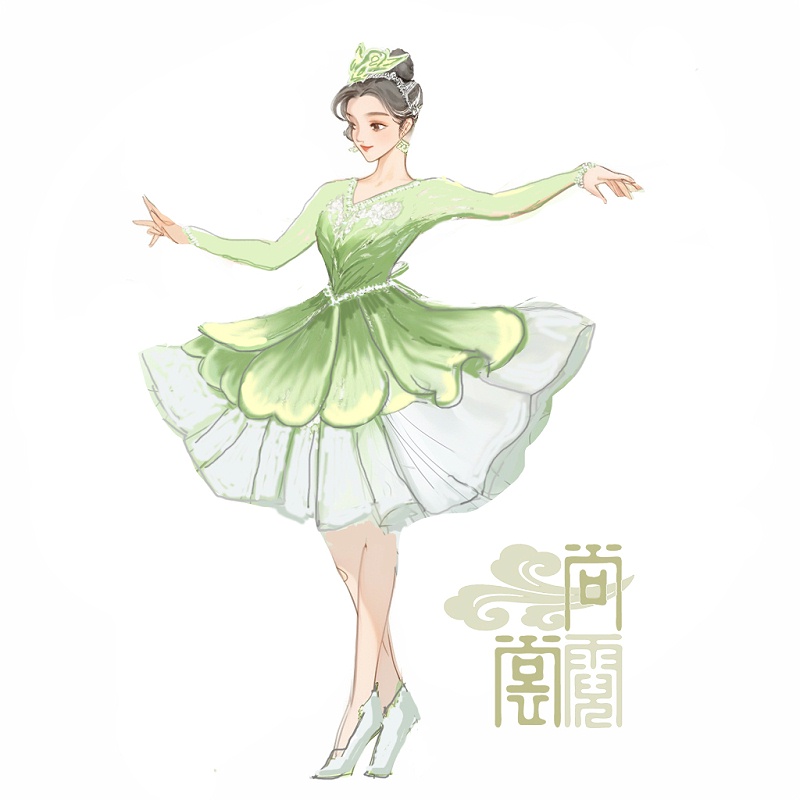 茉莉花舞蹈服装1