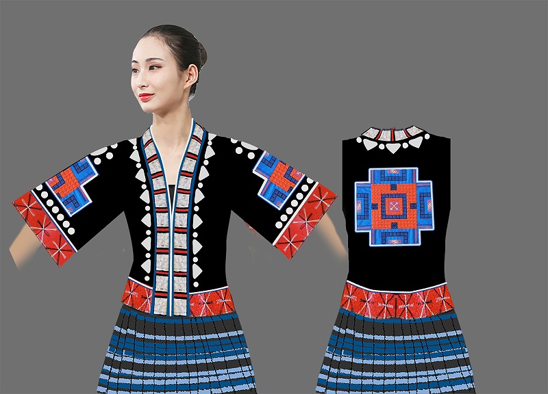 按摩技师瑶族工服设计图